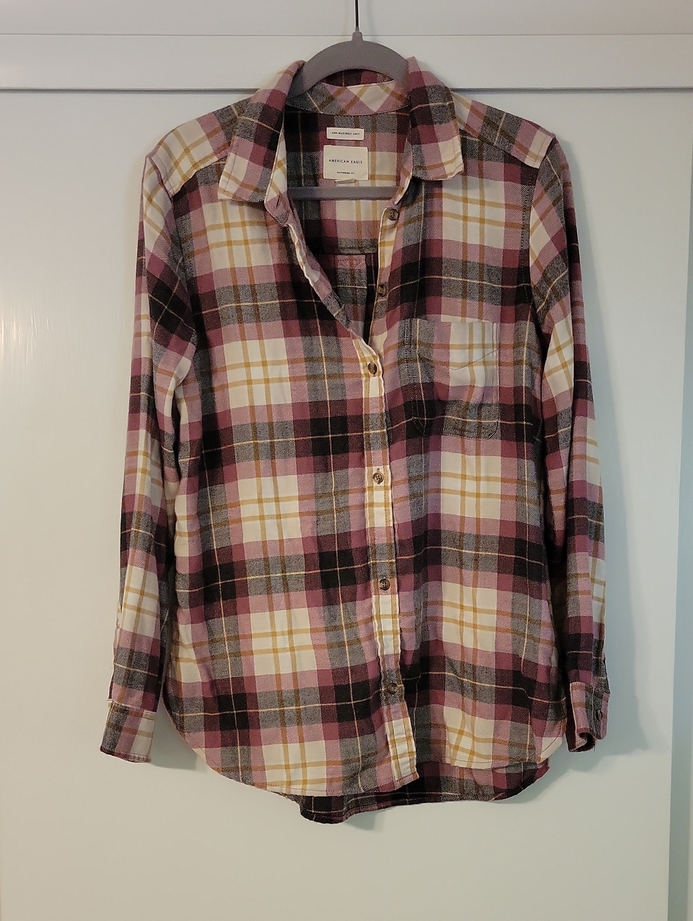 American Eagle Ahh-Mazingly Soft Boyfriend Fit Flannel | Medium